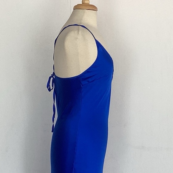 Silk Maison Sapphire ALT  To ASO Elena  VD Spaghetti strap Silk Maxi Dress Med - Picture 6 of 14